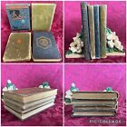 Lot Of 4 Antique vintage School Books  1923 To 1930  Rustic D  cor  Show   Tell