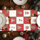 Christmas Table Runner  Vintage Style 13w X 36l  Multi Color 
