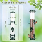 2pk Metal Wild Bird Feeder Squirrel Proof Bird Feeders For Outside Hanging 6 Por
