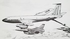 Kc-135 Stratotanker Refueler With F-16 Fighting Falcons 16x20 Print