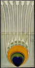 Attractive Original  Art Nouveau Tile C 1900 Nstg Grohn Peacock Tail Design