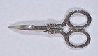 Antique Vtg Small Curved End Embroidery Scissors Snips Floral Design