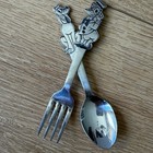 Vintage Disney Bonny Stainless Flatware Set Pluto Spoon Donald Duck Fork Japan