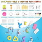 Polymer Clay Kits 50 Colors modeling Clay For Diy Mold Oven Bake Clay With St   