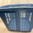 Vtg 1987 Rubbermaid Square 3 4 Bushel Laundry Basket 2972 Slate Blue Made In Usa