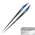 Car Side Doors Blade Emblem Stickers  Tpu 3d Fender Side Decoration 2 Pcs Blue
