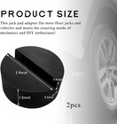 2 Pcs Jack Pads  Heavy Duty Rubber Slotted Pinch Weld Side Frame Rail Black 