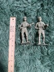 Vintage 1960 s Lot Of 2 Louis Marx 6inch Ww2 Usmc Toy Plastic Soldiers