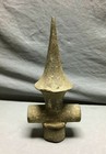 Antique Cast Iron Peaked Finial Fence Top Garden Vintage Rusty Old 1481-21b