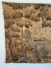 Antique French Verdure Woven Tapestry 68x56 Pastoral River Wall Hanging