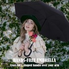 C-shaped Handle Umbrella Windproof Upside Down Double Layer Handsfree Umbrella