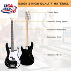 Full Size Electric Bass Guitar Beginner Kit With 20w Amp And Accessories