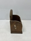 Vintage Wood Recipe Hanging Counter Top Card Storage Box Holder 9 Inch Tall