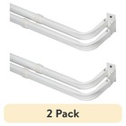 Adjustable Double Curtain Rod Wrap Around 2 Pack Metal Hardware Included New