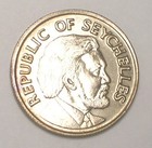 1976 Seychelles 25 Cents Mancham Black Parrot Bird Coin Xf 