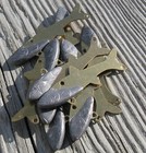 Lead Weighted Brass Forage Minnows Diy Tackle - Lot Of 20 Medium Size Unpainted