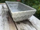 Vintage Cookson Pottery 9    Gray Rectangular Planter Mcm