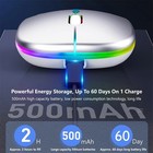 2 4ghz Wireless Optical Mouse Usb Rechargeable Rgb Cordless Mice For Pc Laptop