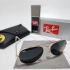 Ray-ban Rb3025 Aviator Sunglasses Gold Frame Glass Lens 58 Mm