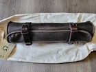 Fullgrain Cowhide Leather Brush Roll Case Handmade For Artists With New Brushes