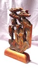 Antique 19c Chinese Wood Carved Painted Carved Pierced Temple Immortalelement