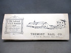 Vintage Tremont Nail Co   Display Folder Of Old Fashioned Cut Nails Types