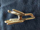 Vintage Brass Goose Duck Bird Paper Clip Letter Holder Postcard Note Wall Hanger