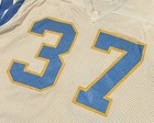 Game Used worn Cid Edwards  37 San Diego Chargers Sand Knit Jersey 50 Repairs  
