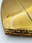 Vintage Art Deco Style American Beauty Powder Puff  Mirror Compact Gold Tone