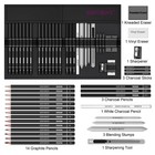 Hiforny 28 Pcs Sketching Drawing Pencil 1 Count  pack Of 28   Black