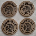 Vintage 1988 Wooden Nickel Lot Of 4 Michigan Political Vote Bailey