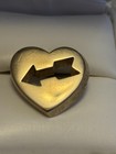 Vintage Avon Heart   Arrow Lapel Pin Tie Tack Gold Tone Gift  75 