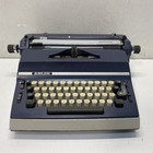 Adler Satellite Electric Typewriter Blue Vintage Portable Parts Repair