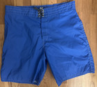 Vintage Birdwell Beach Britches Board Shorts Swim Birdie Trunks Blue Size 36