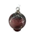 Hand-blown Art Glass Ornament Hanging Friendship Witches Ball Purple Millefiori