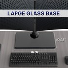 Vivo Dual Monitor Mount W  Glass Base Stand For 2 Computer Screens Up To 32 