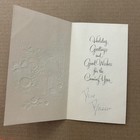 Vintage Mid-century Christmas Card Cornucopia Of Gifts Holly Greenery