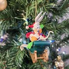 Looney Tunes Warner Brothers Bugs Bunny In Sleigh Christmas Ornament