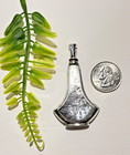 900 950  Small Sterling Silver Perfume Bottle 12 1 Gr  Floral Design No Mono