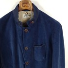 Luis Trenker Corduroy Janker Mens Size 52-54 Blue Cotton Corduroy Velvet Costume Jacket