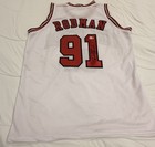 Dennis Rodman  91 Custom Bulls Signed Basketball Jersey Beckett Authenticated