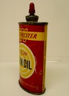 Vintage Empty Winchester New Gun Oil Tin Can W lead Spout Clean Great Display