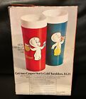 1970 Ralston Sugar Chex Cereal Box W  Casper Friendly Ghost Vintage Cartoon Rare