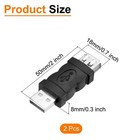 2pcs Usb Male To Ieee 1394 6 Pin Female 800mbps Adapter Cable Data Converter    