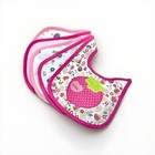 Toddler Bibs Lot 5-pack Girls Pink Princess Kids Thick Cotton Waterproof 3 Layer
