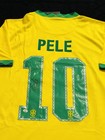 Pele Signed Brazil Pro Style Soccer Jersey With Coa