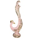 Vtg Pink Gold Bird Of Paradise Palm Beach Regency Ceramic Figurine 12   x4 5    Mcm