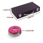 Hathaway Shuffleboard Pucks With Case Set Of 8 Dark Cherry Finish