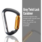 30kn Rock Climbing Carabiner Twist Auto Locking Heavy Duty Aluminum Hook Clip