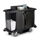 Rubbermaid Janitorial Housekeeping Cart With Doors Fg619100bla